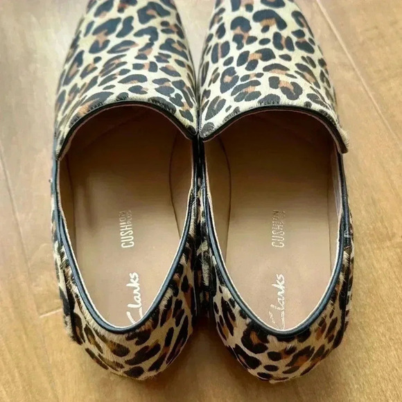 Clarks Pure Viola Leopard Women’s Loafers, Cheetah Print Mules, Size 8.5M - Picture 6 of 15